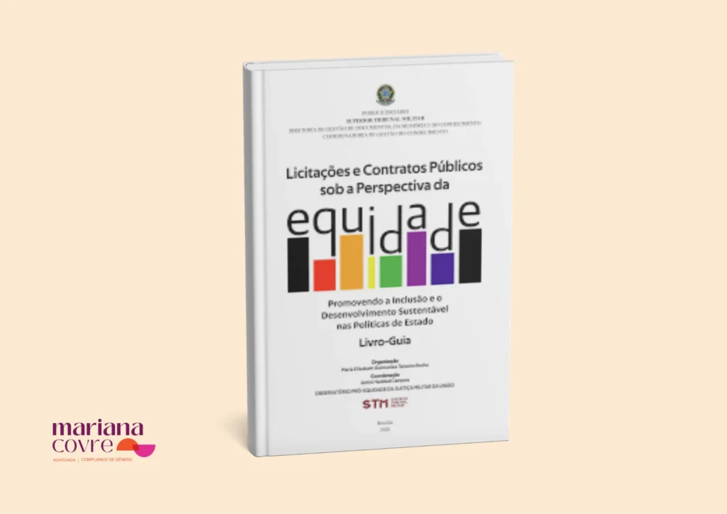 Capa do livro-guia "Licitações e Contratos Públicos sob a Perspectiva da Equidade", coautoria da advogada Mariana Covre, publicado pelo STM.
